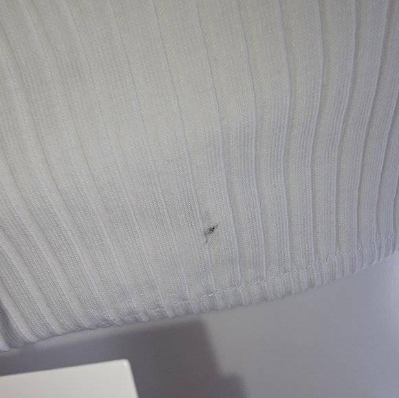 NOT Available ZARA NWT Ribbed Cut Out Bodysuit  White Size Small - Picture 12 of 16